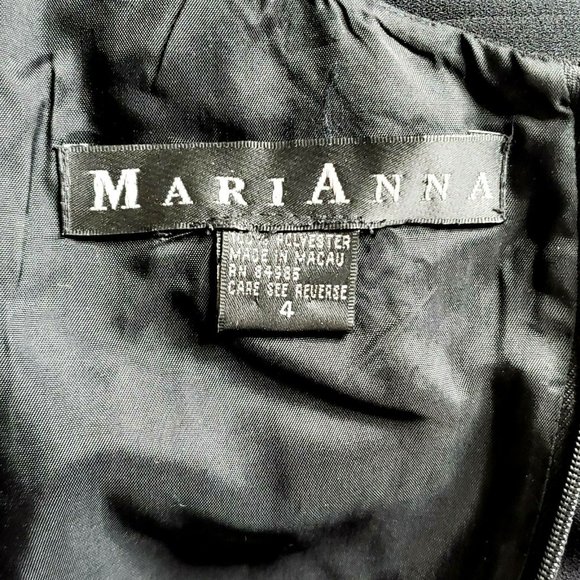 MariAnna Little Black Dress Beaded Bodice Pleats - Picture 5 of 7